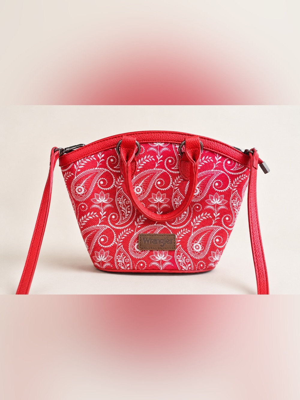 Wrangler Red Paisley Mini Crossbody Bag